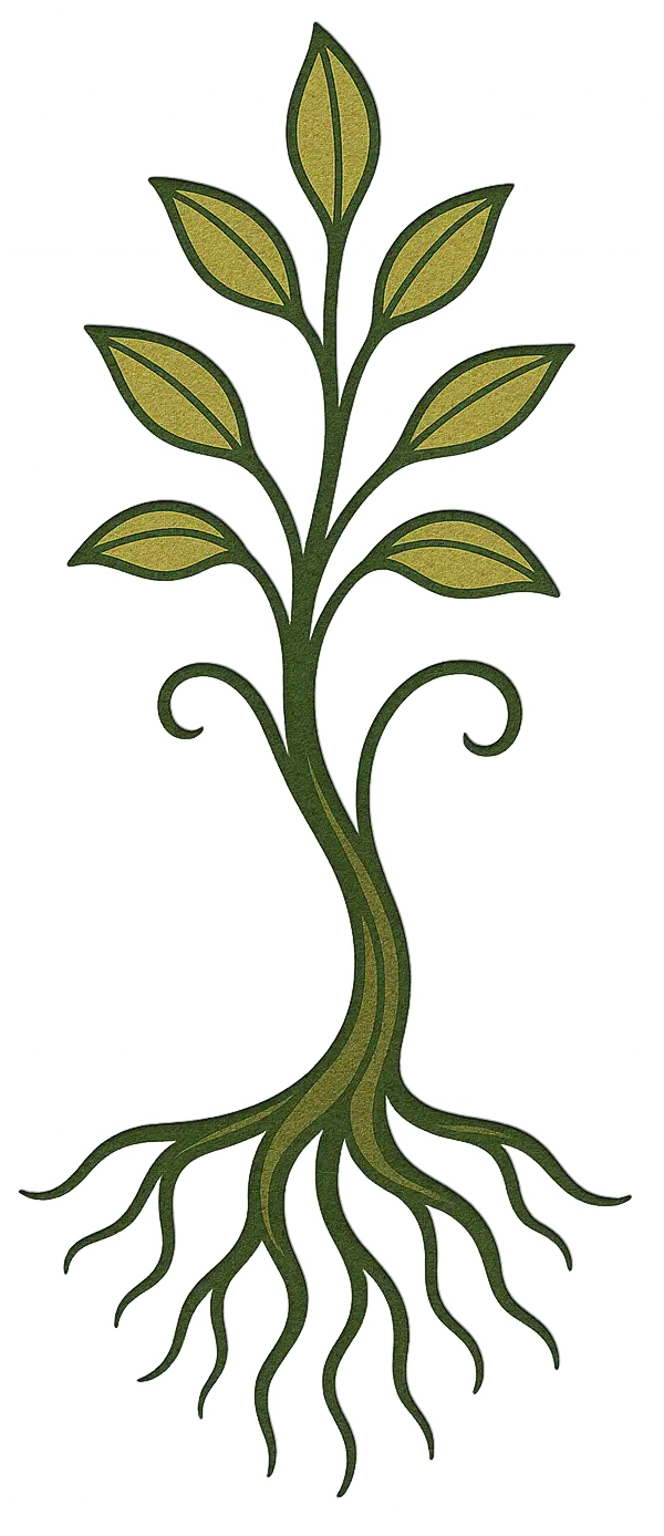 Roots to Roofs flourish left
